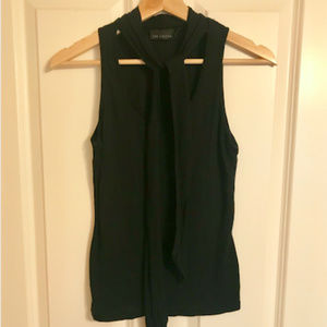 The Limited Black Tank with Tie Around Neck S